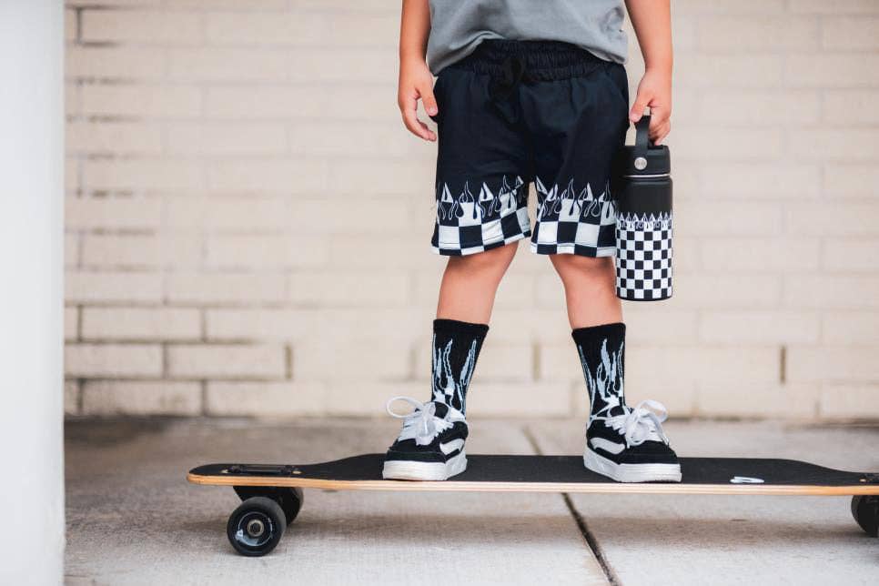 Checker Flame 16 Oz Water Bottle