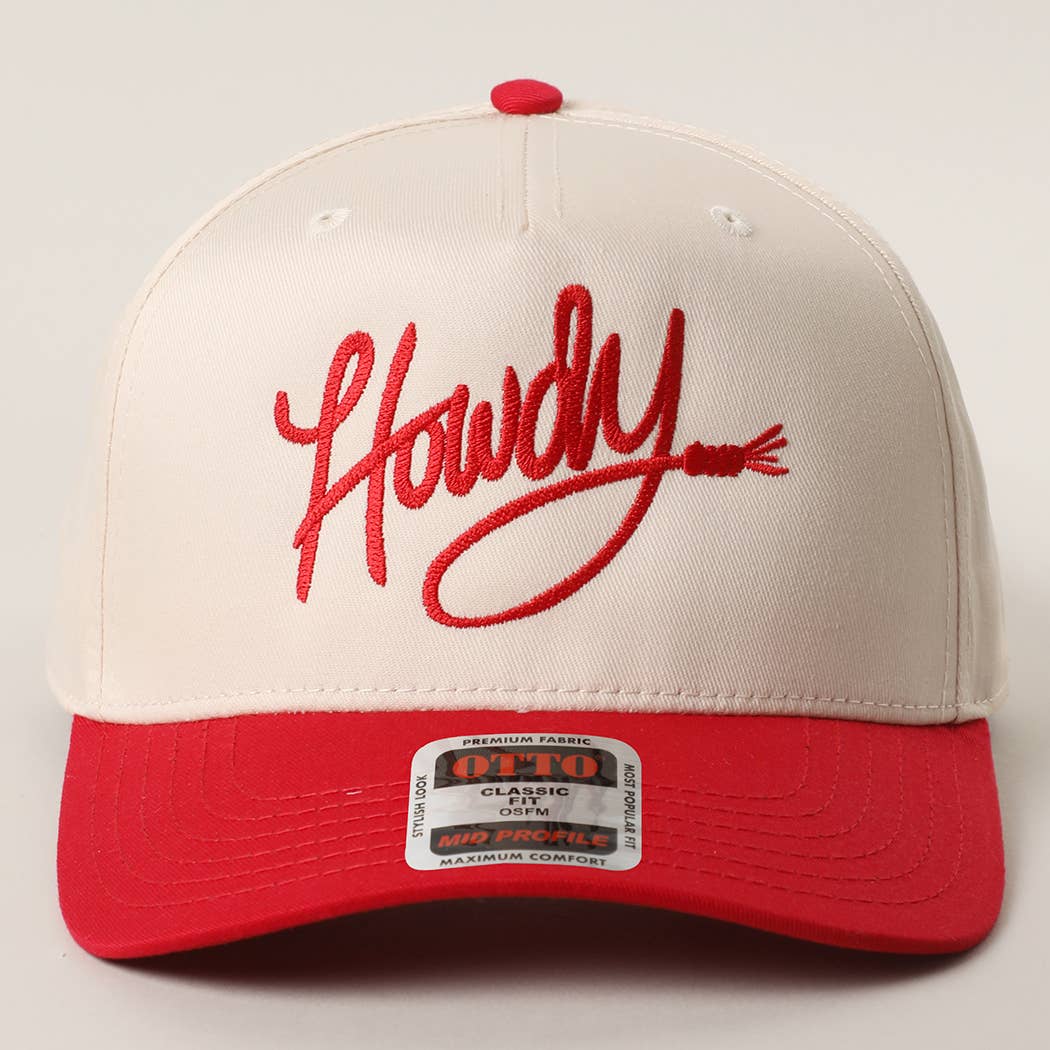 Howdy Embroidered Classic Two-Tone Trucker Hat