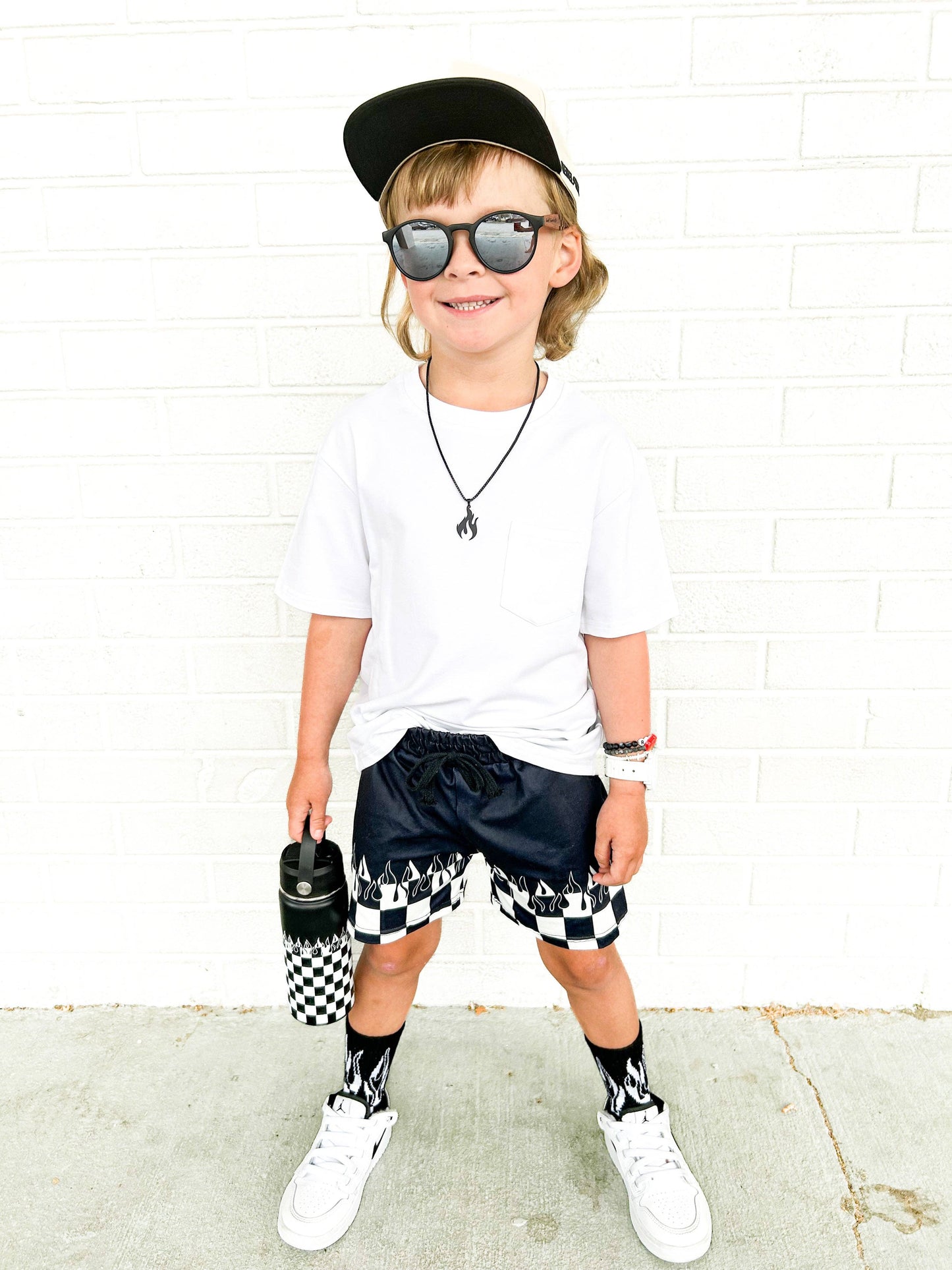 Checker Flame 16 Oz Water Bottle