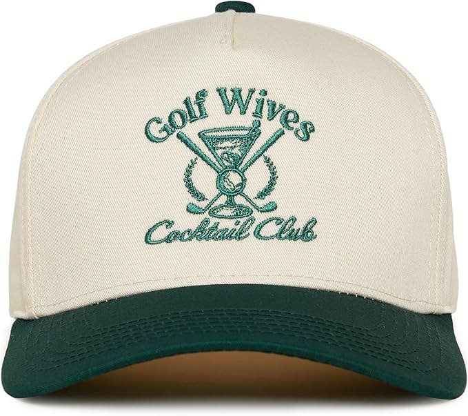 Two Tone Cap -  Golf Wives Cocktail Club - Green/Beige