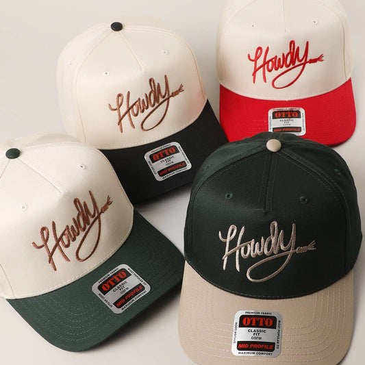 Howdy Embroidered Classic Two-Tone Trucker Hat