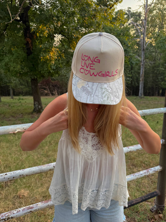 Long Live Cowgirls Embroidered Trucker Hat