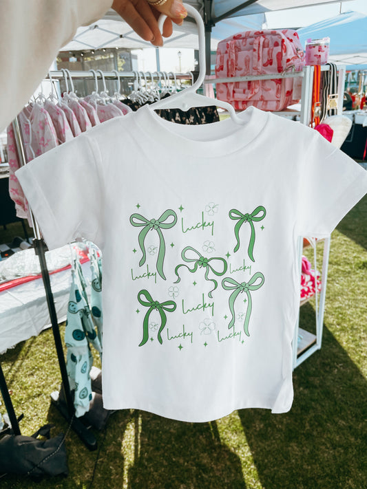 Lucky Bow toddler tee