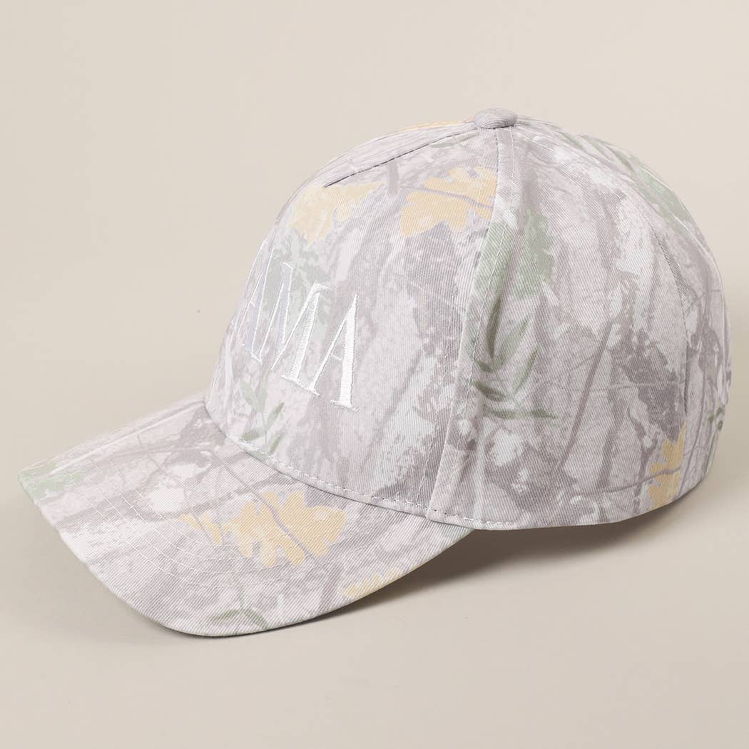 MAMA Letter Embroidery Real Tree Camo Baseball Cap