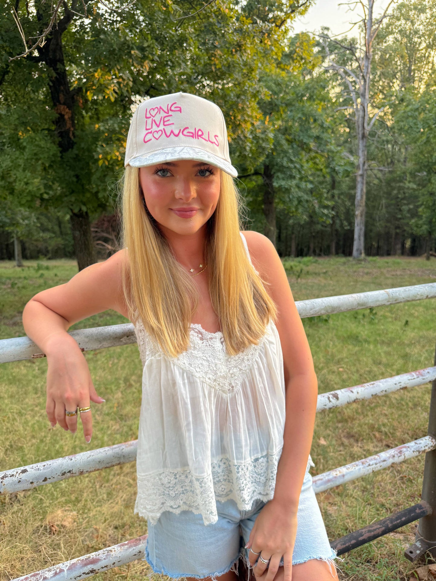 Long Live Cowgirls Embroidered Trucker Hat