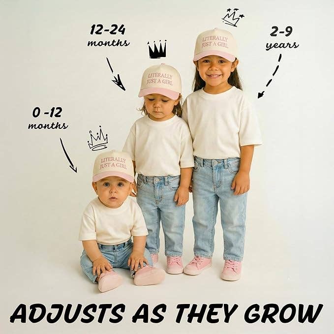 Literally Just a Girl kids trucker hat