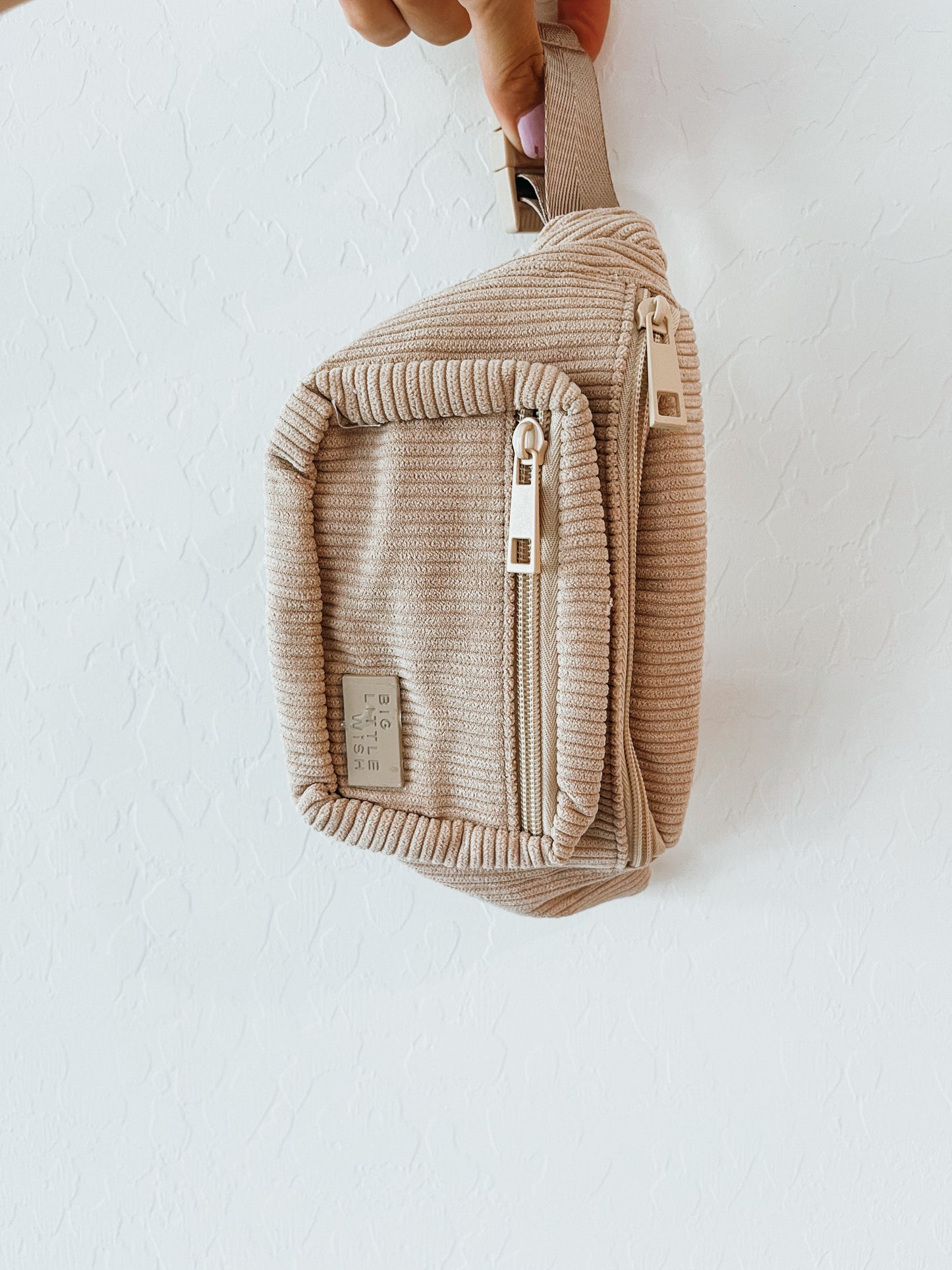 Toddler Belt Bag (corduroy & sherpa)