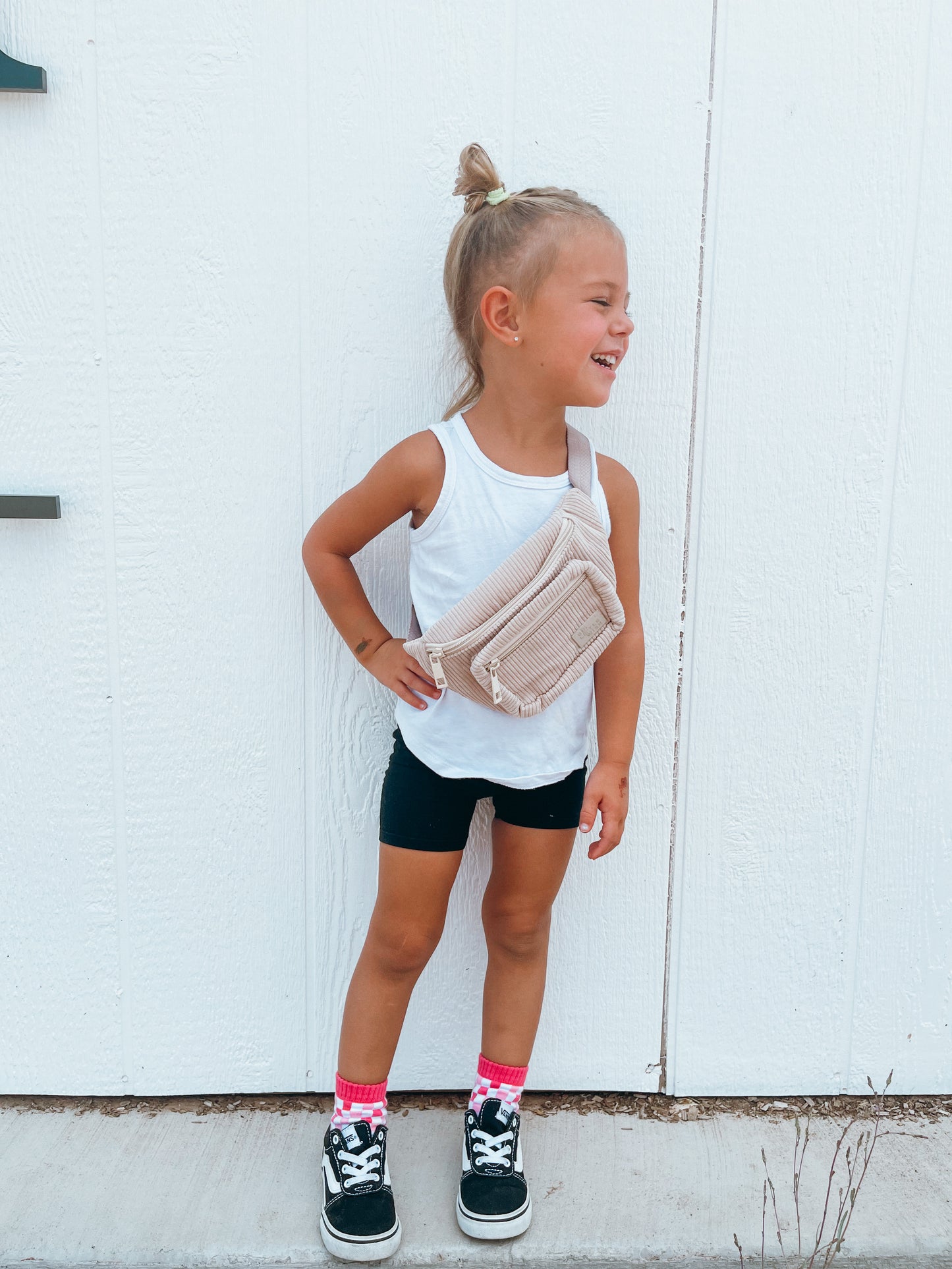 Toddler Belt Bag (corduroy & sherpa)